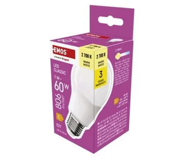 Cenová Bomba ZQ5E41 LED žárovka Classic A60 / E27 / 7 W (60 W) / 806 lm / teplá bílá Emos 1ks
