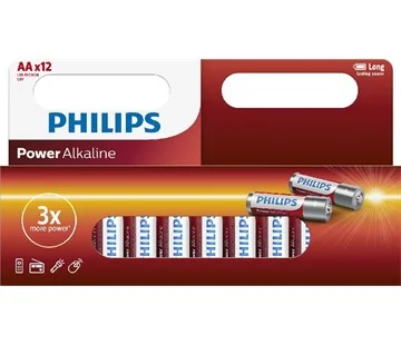 Philips baterie AA Power Alkaline - 12ks Doprava Zdarma