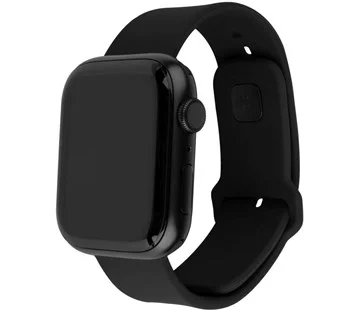 Jen Po Omezenou Doba Set silikonových řemínků FIXED Silicone Sporty Strap pro Apple Watch 42/44/45mm, černý