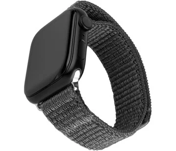 Nylonový řemínek FIXED Nylon Sporty Strap pro Apple Watch 38/40/41mm, tmavě šedý Rychlé Dodání