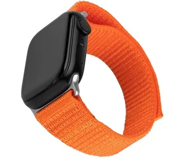 Odeslání Ihned Nylonový řemínek FIXED Nylon Sporty Strap pro Apple Watch Ultra 49mm, oranžový