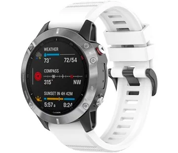 Víkendová Akce Silikonový řemínek FIXED Silicone Strap pro Garmin QuickFit 26mm, bílý