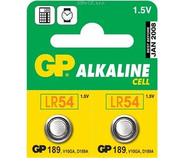 Rychlé Dodání GP 189, knoflíková alkalická baterie, kompatibilní s AG10,LR54