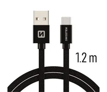 Kabel Swissten Textile USB-C 1,2M Černý Nakupujte Hned
