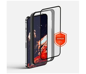 Ihned K Objednání Prémiové ochranné tvrzené sklo FIXED Armor s aplikátorem pro Apple iPhone 12/12 Pro, černé