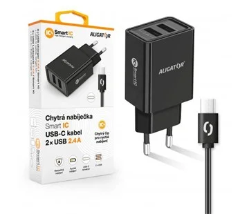 ALI CN 2,4A,2xUSB, USB-C, černá CHA0033 Odeslání Ihned