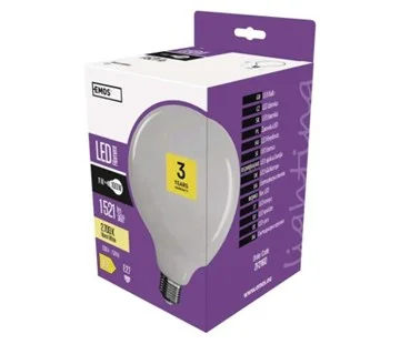 Víkendová Akce Emos LED žárovka Filament G125 11W E27 teplá bílá