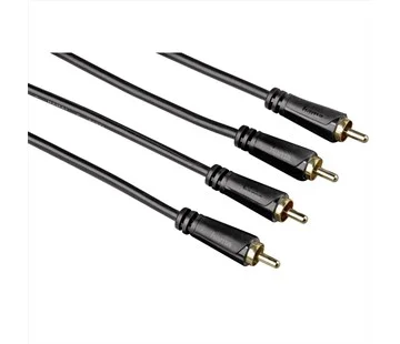 Hama audio kabel 2 cinch - 2 cinch, pozlacený, 3*, 1,5 m Cenově Výhodný