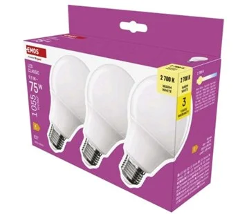 Výhodná Nabídka Emos LED žárovka Classic A60 / E27 / 9,5 W (75 W) / 1055 lm / teplá bílá