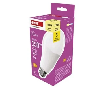 Akční Cena EMOS LED CLS A80 20W(150W) 2452lm E27 WW