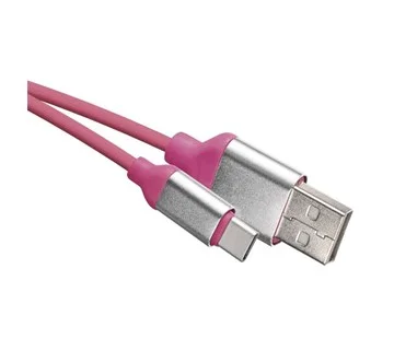 Must-Have Emos SM7025P USB 2.0 A/M - C/M, 1m, růžový