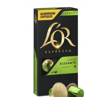 L'Or Lungo Elegante Intenzita 6 - 10 ks hliníkových kapslí Top Prodej