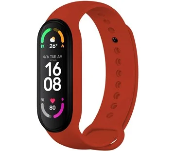 Aktuální Silikonový řemínek FIXED Silicone Strap pro Xiaomi Band 7/ Mi Band 6/ Mi Band 5, červený