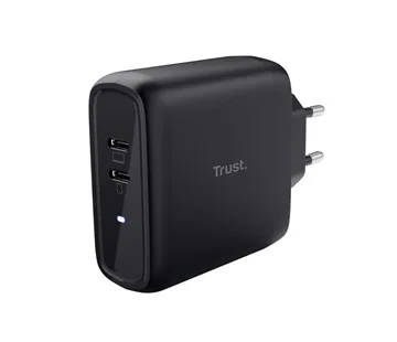 Dokud Zásoby Vydrží Trust MAXO 65W 2P USB-C CHARGER BLK