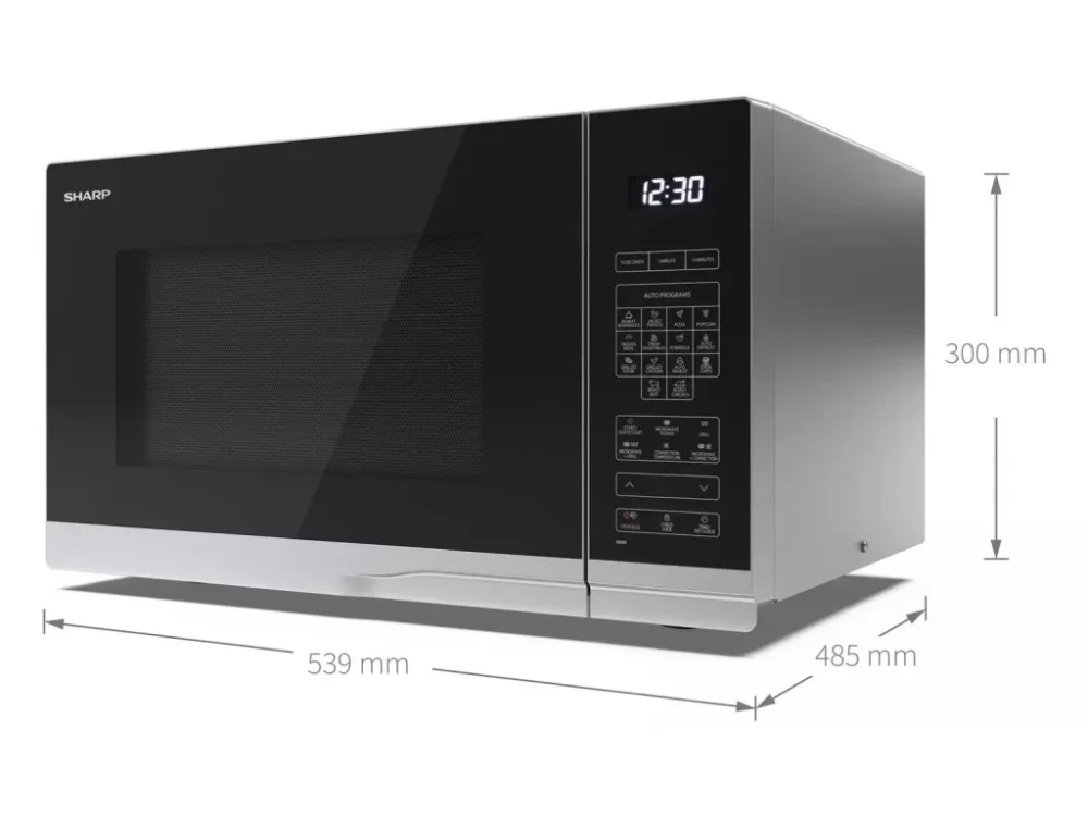 Mikrovlnná trouba Sharp YC-PC322AU-S / 1000 W / 32 l / stříbrná Jen Po Omezenou Doba