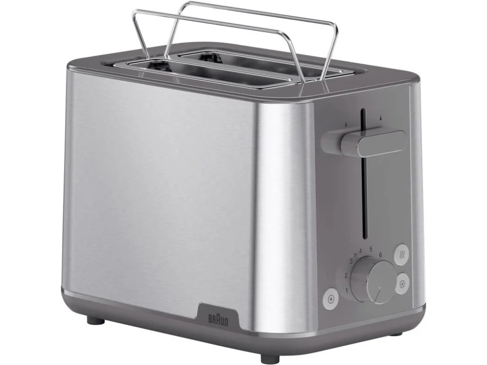 Jen Po Omezenou Doba Topinkovač Braun PurShine HT1510GY / 900 W / 2 sloty / 8 stupňů ohřevu / stříbrná/šedá