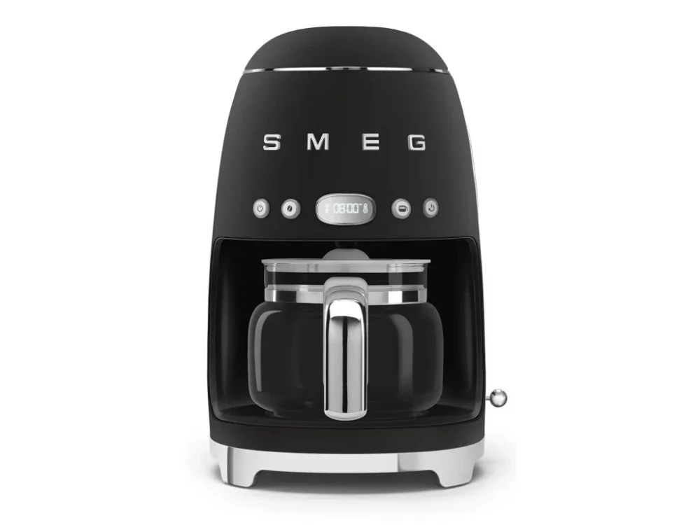 Nová Kolekce Kávovar na překapávanou kávu Smeg 50's style DCF02BLMEU / 1050 W / až 10 šálků / černá
