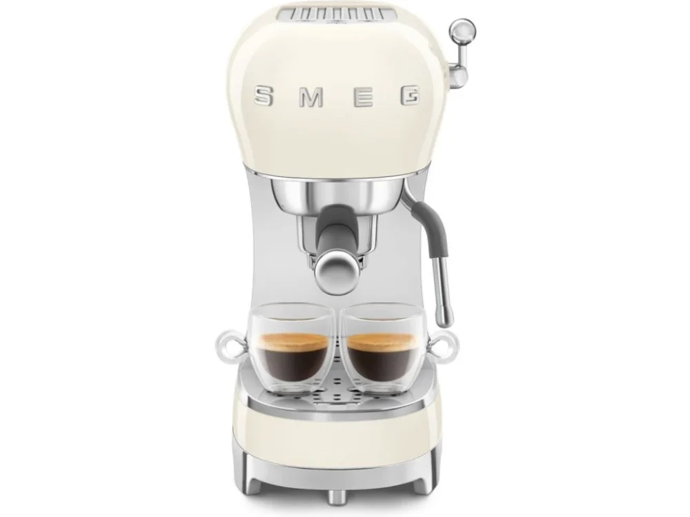 Pákový kávovar Smeg 50's style ECF02CREU / 1350 W / lesklá krémová Originální