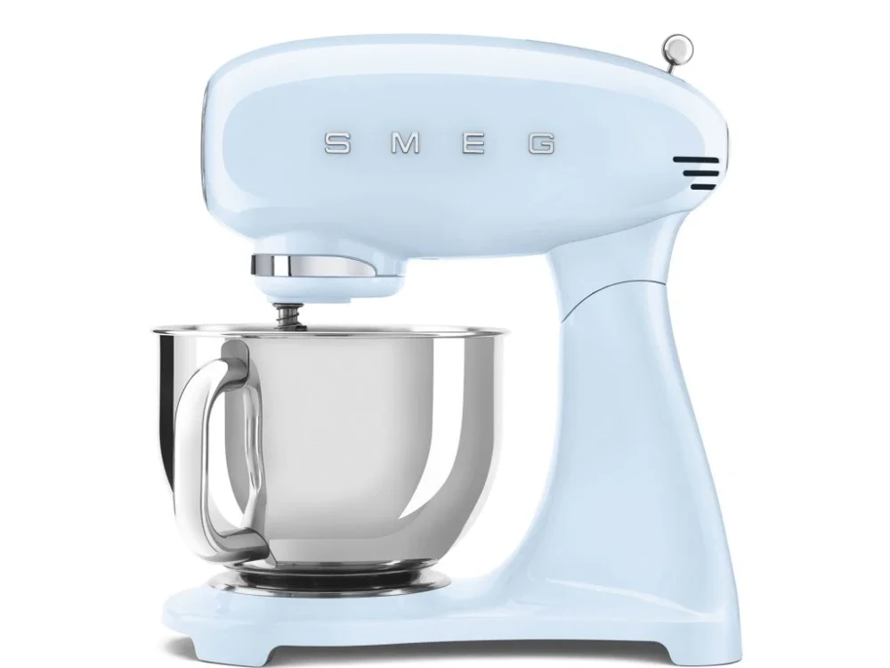 Autentický Kuchyňský robot Smeg 50's style SMF03PBEU / 800 W / 4,8 l / pastelově modrá