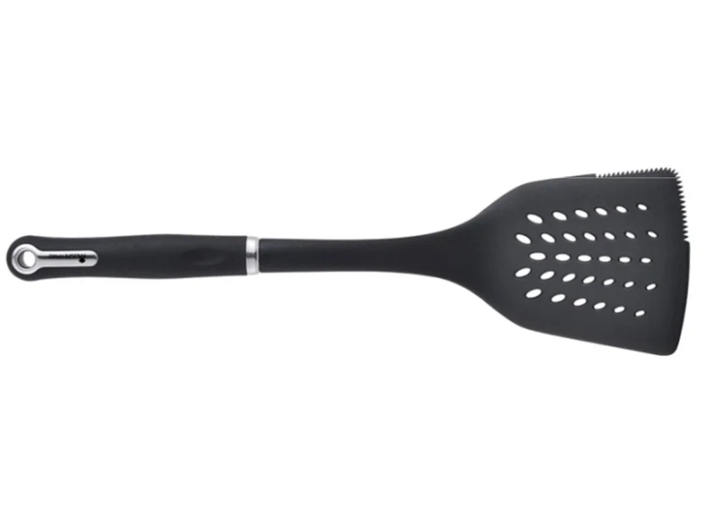 Kuchyňská nylonová špachtle Masterpro / vroubkovaný okraj / černá Originální