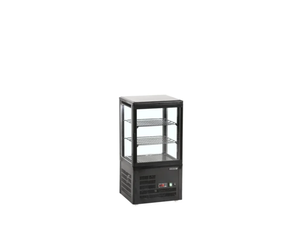 Horká Nabídka TEFCOLD UPD 60 BLACK – Panoramatická chladicí vitrína, 58 l, černá