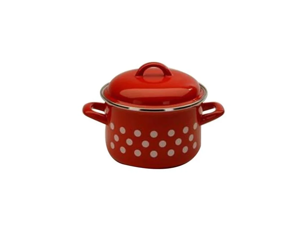 Zlevněný hrnec + poklice pr.20cm 4l PUNTÍK ČRV
