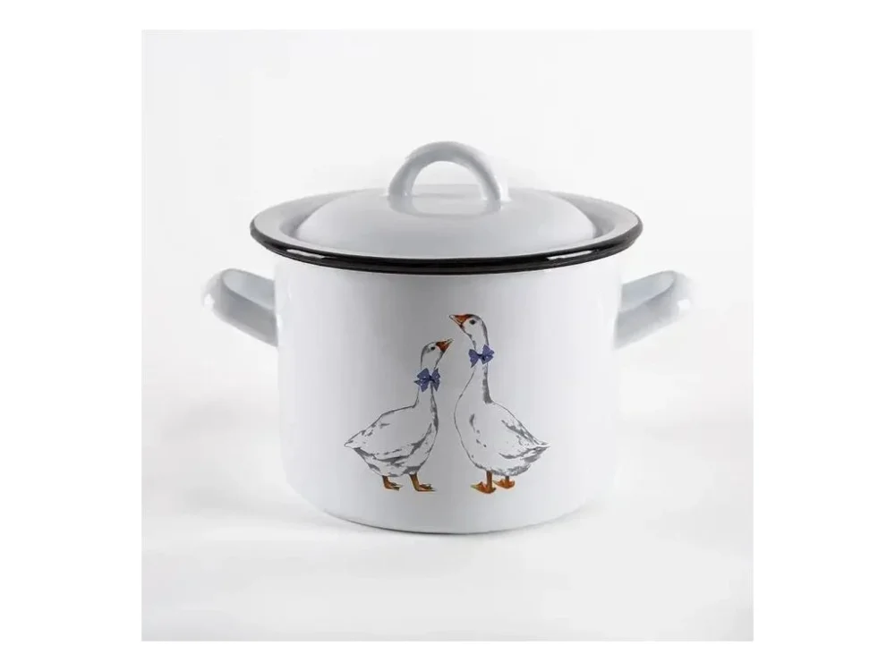 hrnec+PO d19cm, 4,0l HUSY, bílý smalt Ihned K Objednání