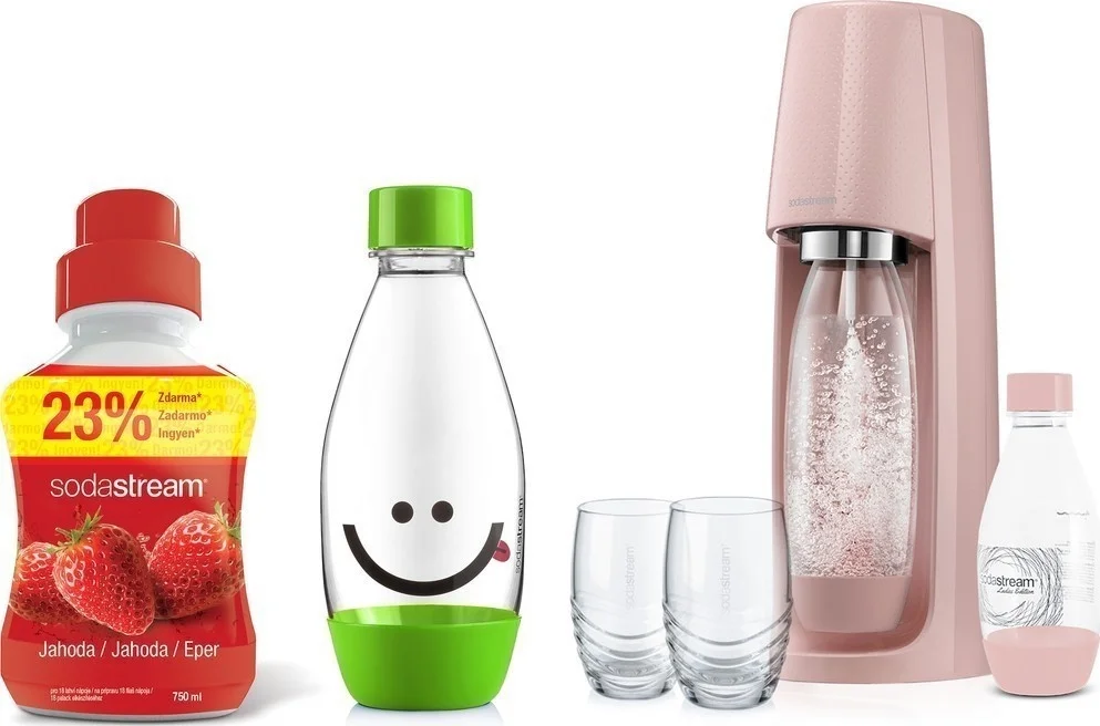 SodaStream sada výprodej Spirit růžový Omezená Nabídka