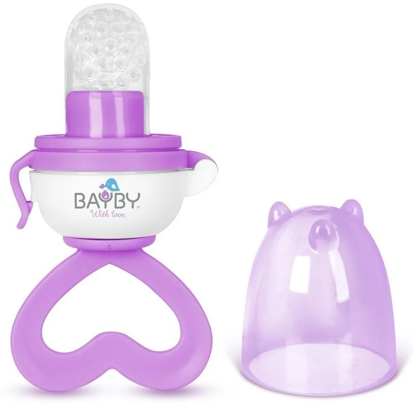 BAYBY BBA 6402 Dudlík krmící fialový 4m+ Omezená Nabídka