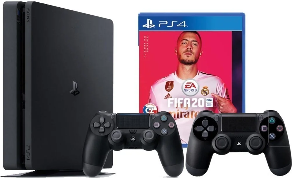 Sony PS4 1TB black + FIFA 20 + extra DS4 Zlevněný