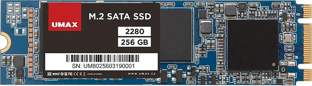 Umax M.2 SATA SSD 2280 256GB Vysoce Kvalitní