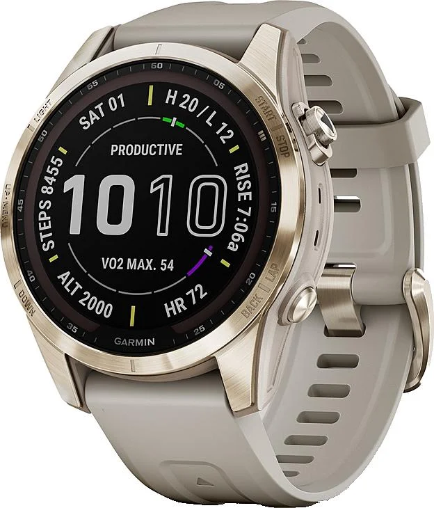 Garmin Fenix 7S PRO Sap Solar Titan Gold Finální Výprodej