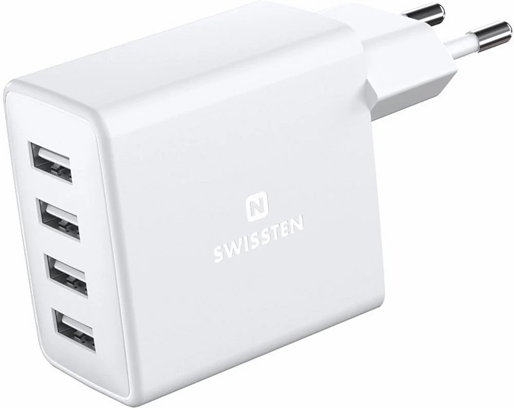 Akce Swissten SÍŤOVÝ ADAP.4x USB 4A 20W Wh
