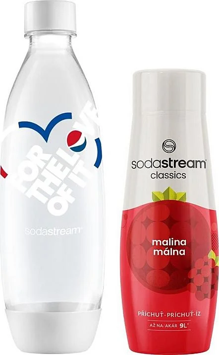 Cenově Výhodný SodaStream Lahev Fuse Pepsi Love 1l + příchuť malina 440 ml