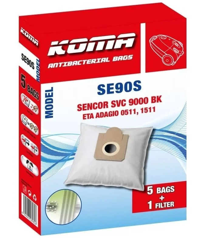 Levný Sáčky do vysavače Koma SE90S (Sencor SVC 9000bk)