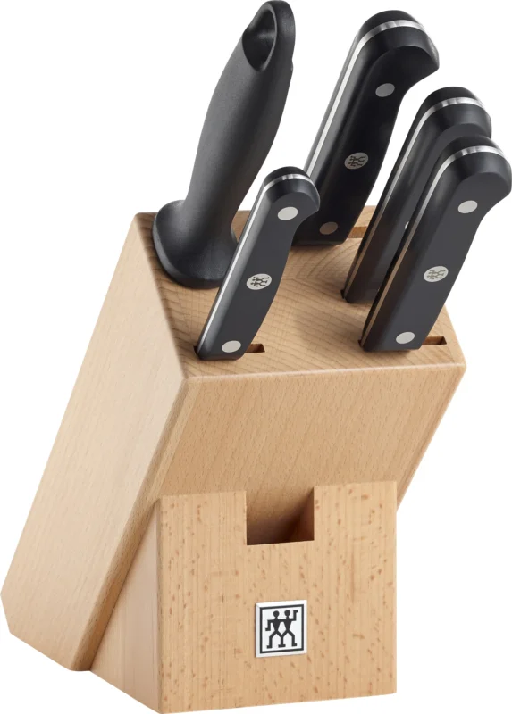 Novinka Sada 4 nožů se stojanem a brouskem Gourmet 01